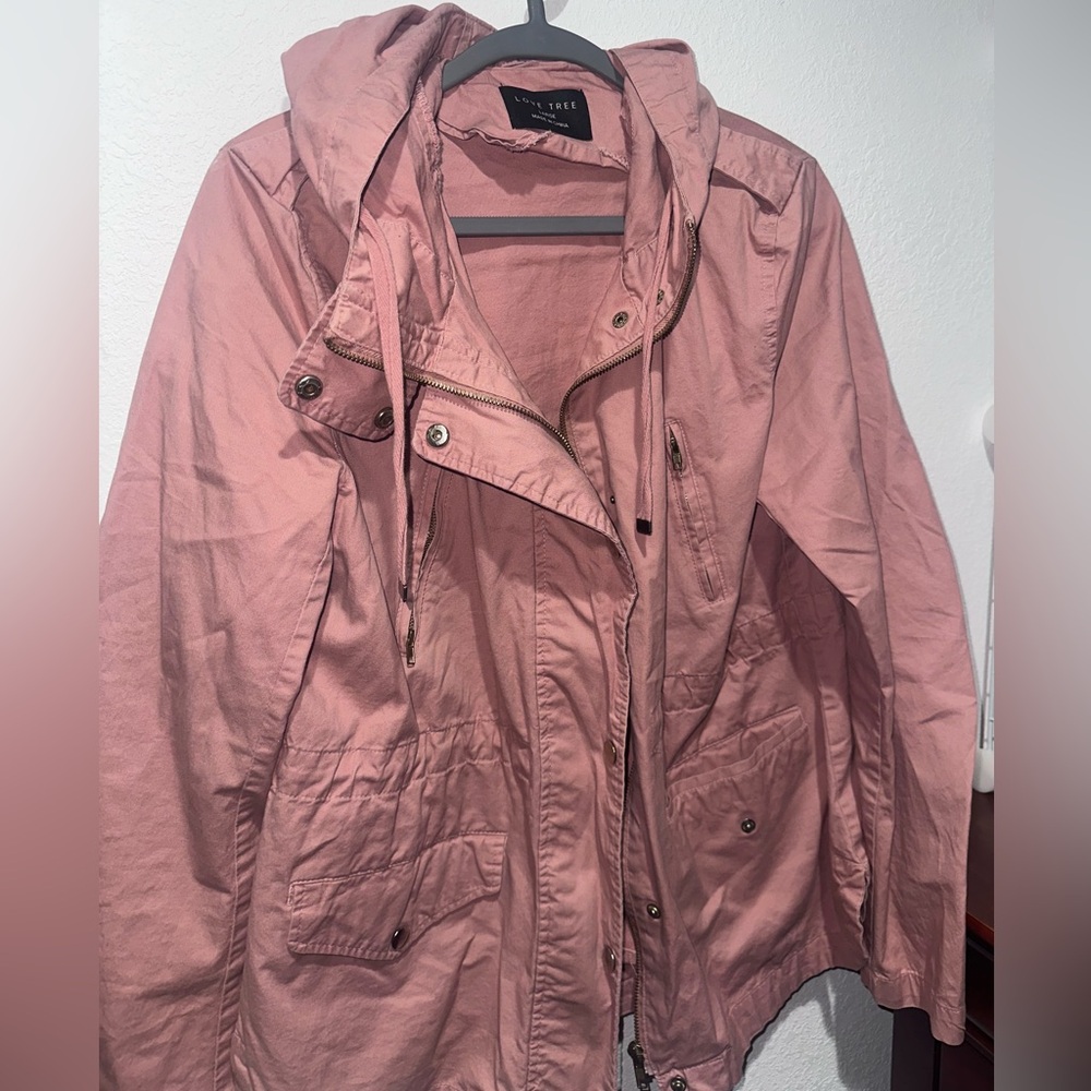 Beautiful Love Tree Dusty Pink Utility Jacket
